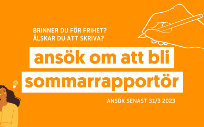ANSÖK OM ATT BLI SOMMARRAPPORTÖR FÖR LUF